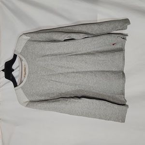 Tommy Bahama Mens Fleece T Shirt Top Size Medium Grey Lightweight Embroidered